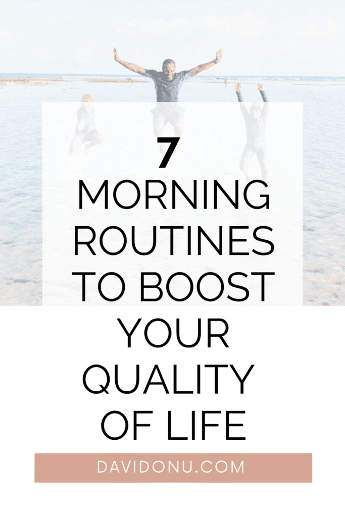 Pinterest pin of morning routines post 