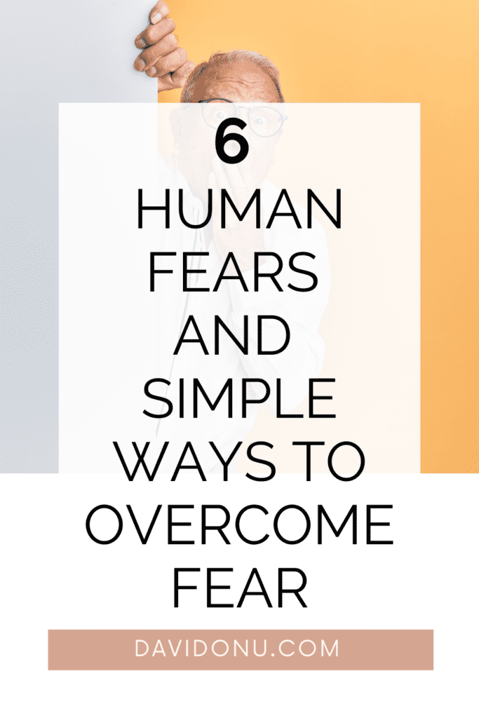 Pinterest pin of overcome fear post