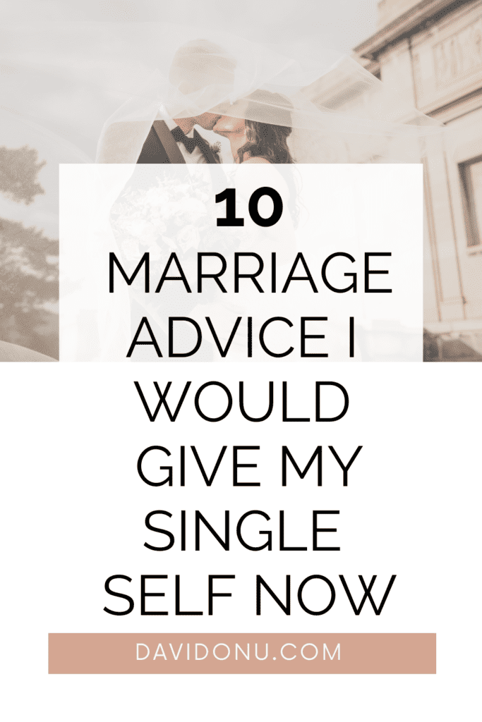 Pinterest pin of marriage advice post