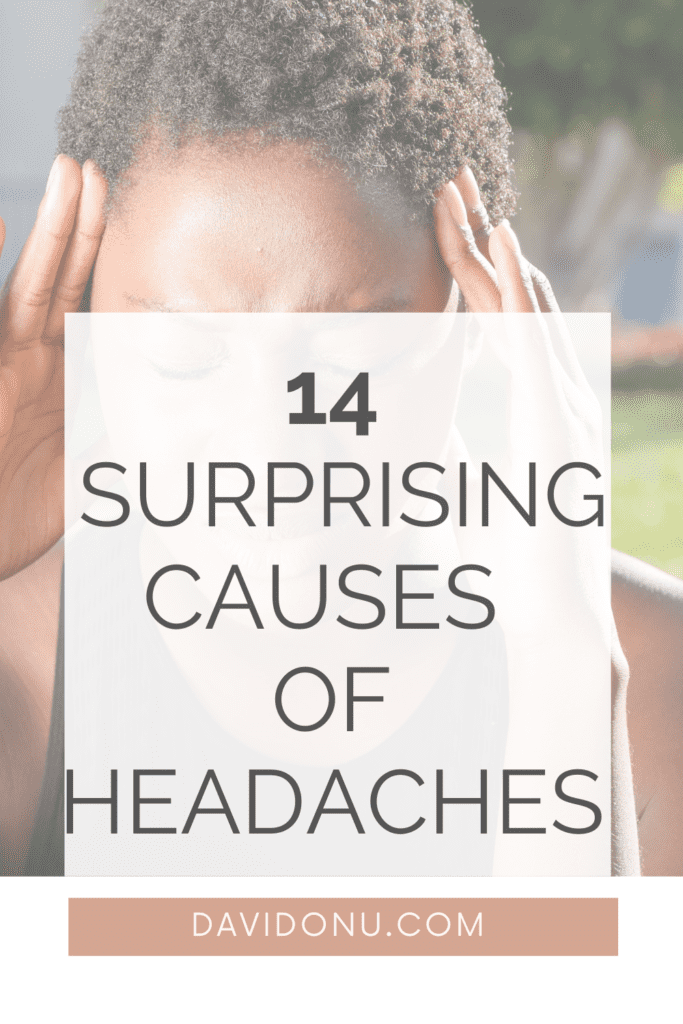 Pinterest pin of causes of headaches post