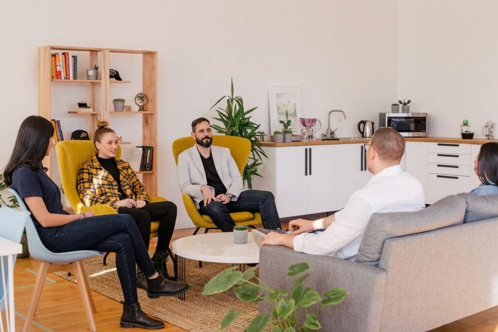 Clients undertaking Relationship Coaching session