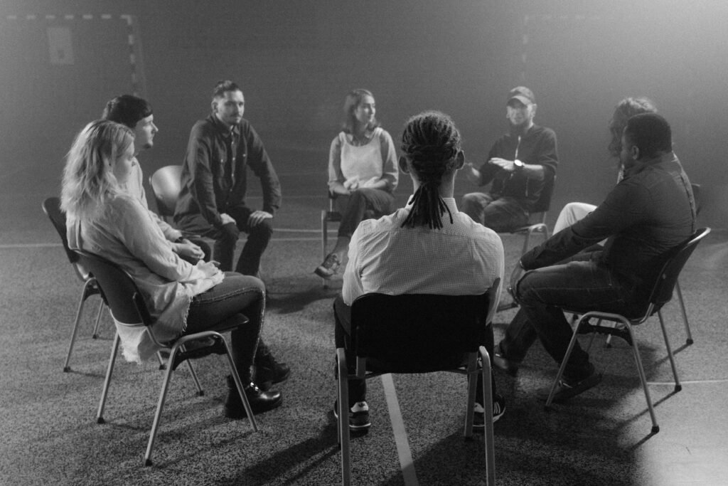 A group relationship coaching session