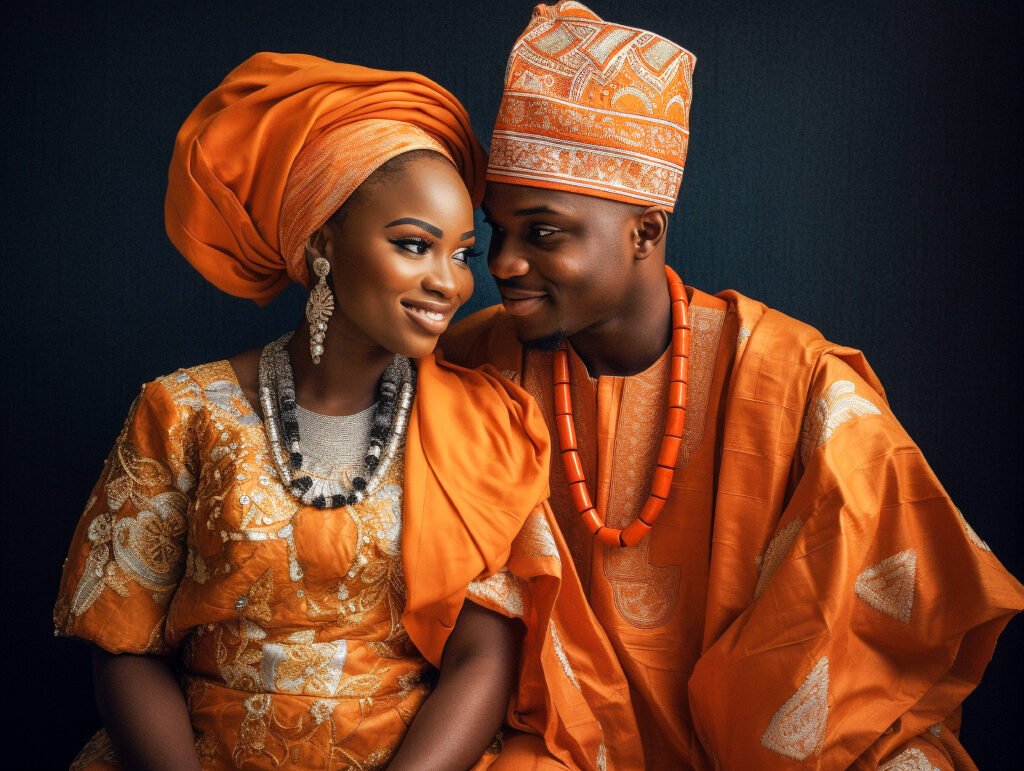 A Nigerian Wedding with Couple Wearing Traditional Clothes building a strong foundation of marriage